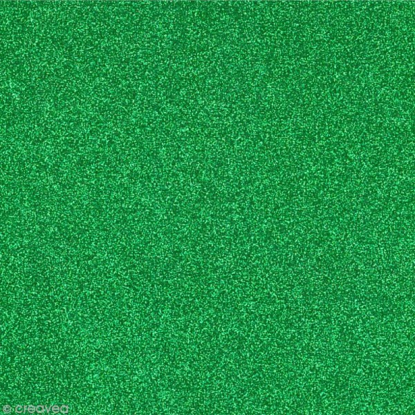Papier adhésif pailleté vert sapin - Oh Glitter by Toga - 30,5 x 30,5 cm - Photo n°1