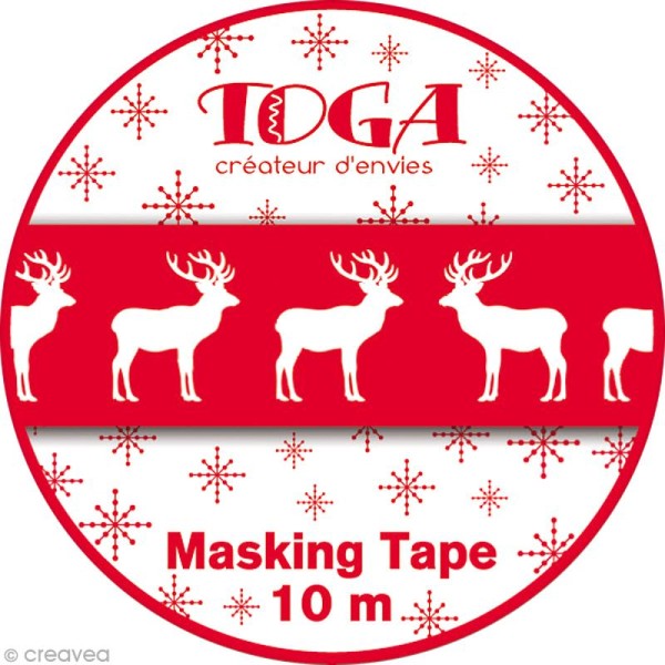 Masking Tape Noël - Renne scandinave - 10 mètres - Photo n°2