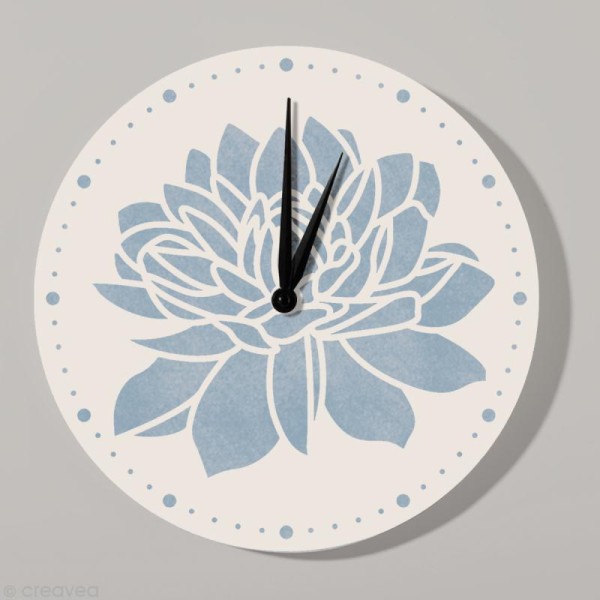 Pochoir Home Deco rond - Horloge Lotus - 28 cm - Photo n°2