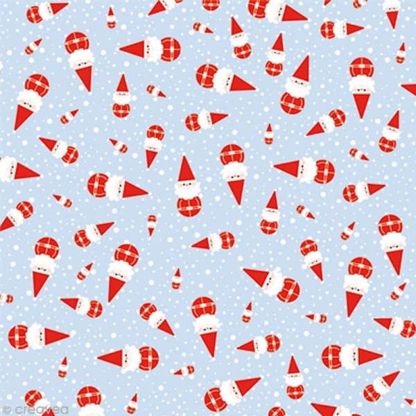 Papier décoratif à coller Artepatch Noël - Pères Noël - 40 x 50 cm - Photo n°2