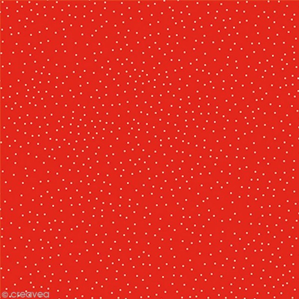 Papier Artepatch Noël - Pois blancs sur fond rouge - 40 x 50 cm - Photo n°2