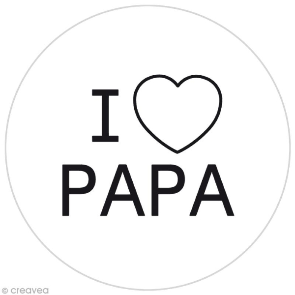 Pastille silicone - I love papa - Funny cuisine pour tampon à biscuits - 7,5 cm - Photo n°1