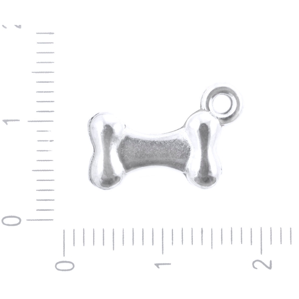 16pcs Argent Antique Os de Chien de Charme Animal Pendentif Bijoux en Métal Conclusions 11mm x 16mm - Photo n°1