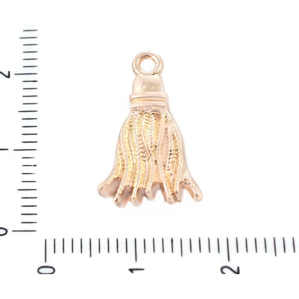 2pcs Plaqué Or Gland Pendentifs Charmes Boucles d'oreilles tchèque Métal Conclusions 20mm x 11,5 mm, - Photo n°1