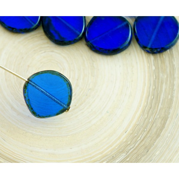 4pcs Picasso Brun Cristal de Saphir Bleu Grand Plat Rond 8Edge Fenêtre de la Table de Découpe de Piè - Photo n°2