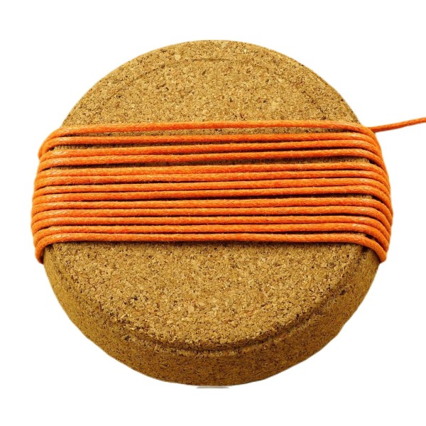11M de 36,1 Ft 12Yds Orange Coton Ciré Cordon de Perles Décoratives Chaîne Tressée en Corde Torsadée - Photo n°1