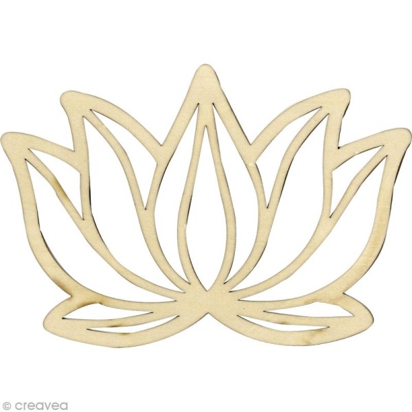 Silhouette Lotus en bois 20 cm - Photo n°1