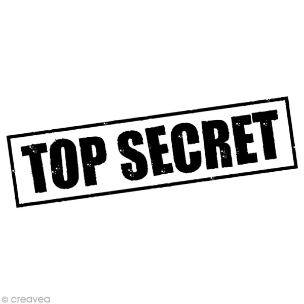 Tampon Divers - Top secret - 5,7 x 2,5 cm - Photo n°1