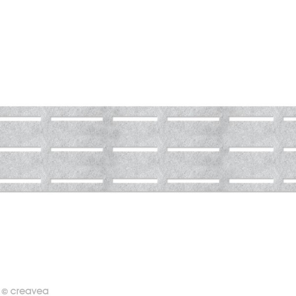 Vlieseline perfobande - Ceinture 7 cm - Blanc - Au mètre (sur mesure) - Photo n°1