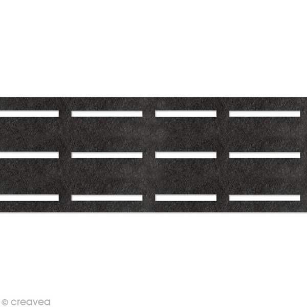 Vlieseline perfobande - Ceinture 8 cm - Noir - Au mètre (sur mesure) - Photo n°1