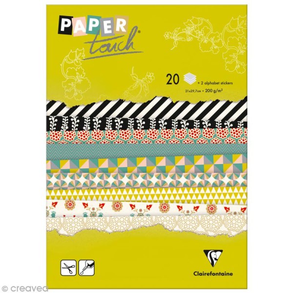 Papier scrap Clairefontaine - Bloc A4 Paper Touch Cocooning x 20 - Photo n°1