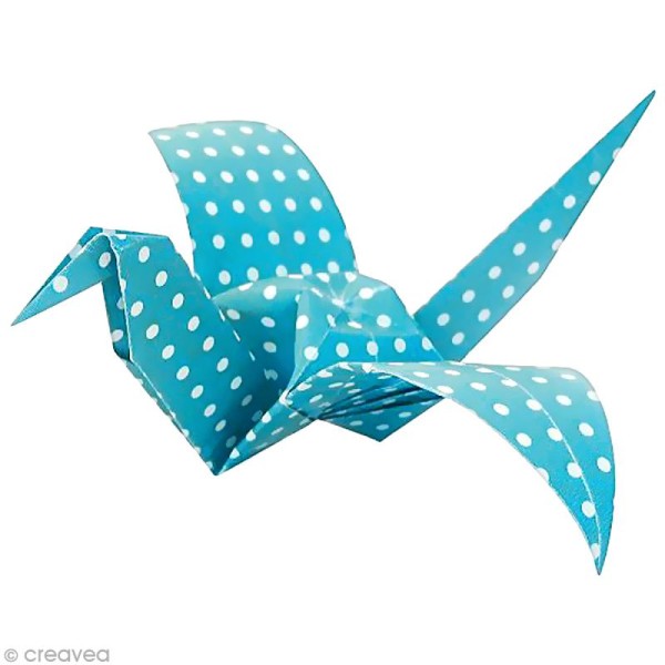 Papier origami Paper Touch - 15 x 15 cm - Fleurs bleues - 60 feuilles - Photo n°3