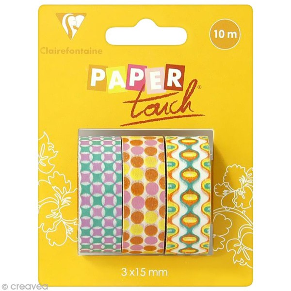 Masking tape Clairefontaine - Pop candy 2 - 3 rouleaux assortis - Photo n°1