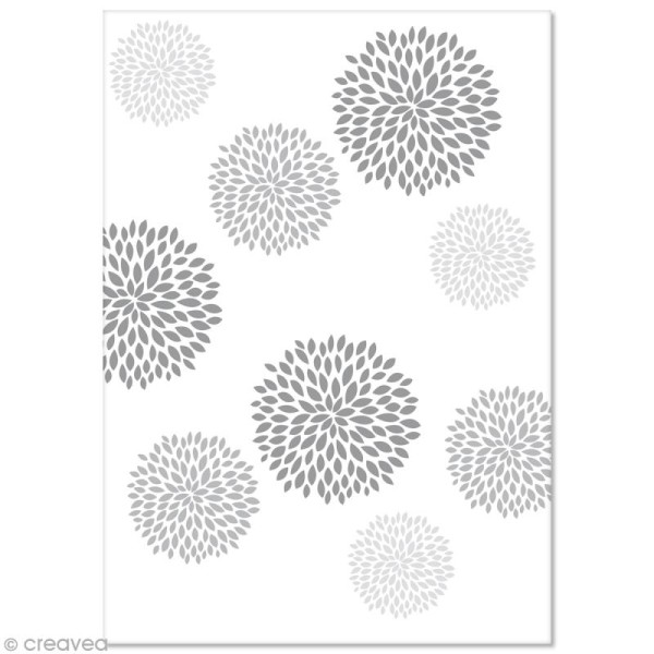 Papier Pollen imprimé A4 Evènement - Fleurs rondes - 10 feuilles - Photo n°1