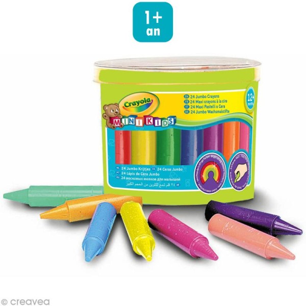 Maxi crayons à la cire - Crayola Mini Kids x 24 - Photo n°1