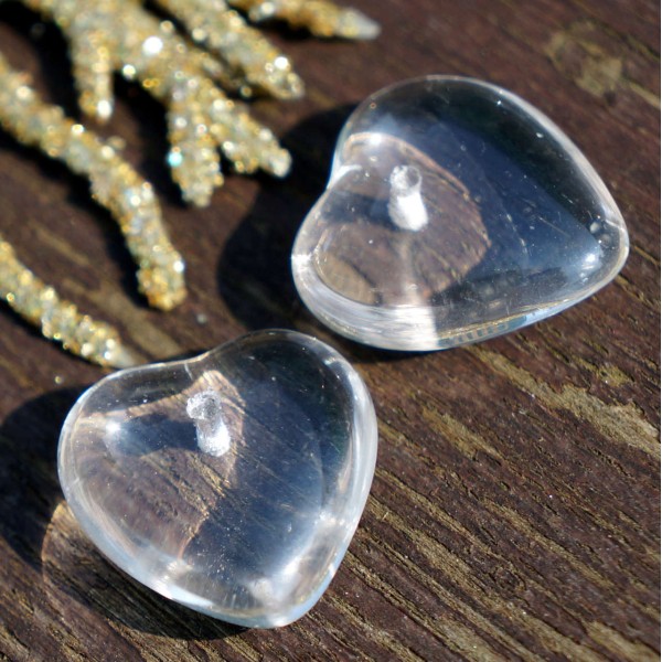 Verre clair Cœur de Perles Transparentes Coeur Perles de la Perle de la saint-Valentin saint-Valenti - Photo n°1