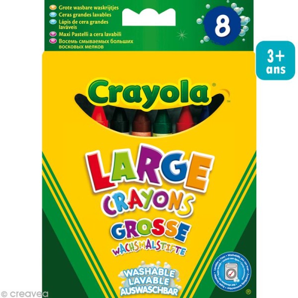 Crayons larges lavables - Crayola x 8 - Photo n°1