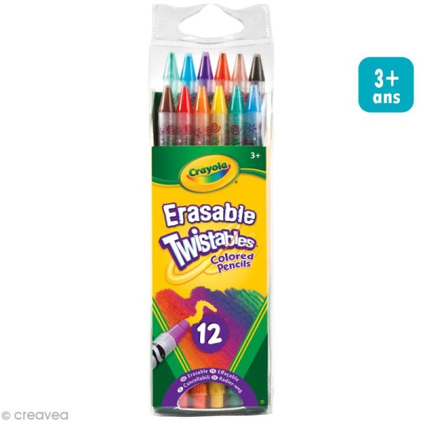 Crayons de couleur effaçables - Crayola x 12 - Photo n°1