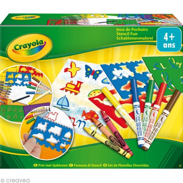 Kit jeux de pochoir - Crayola - Photo n°1