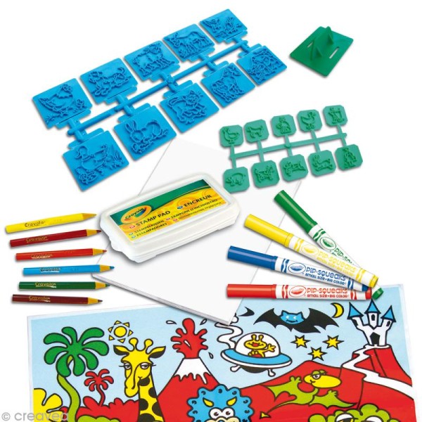 Kit jeux de tampons à la ferme - Crayola - Photo n°2