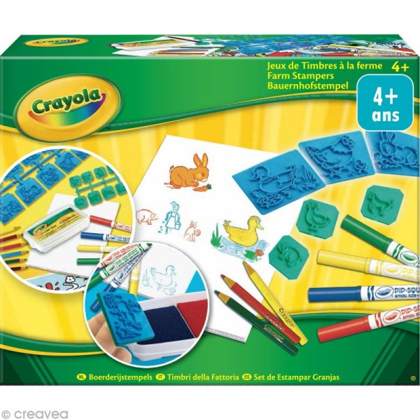 Kit jeux de tampons à la ferme - Crayola - Photo n°1