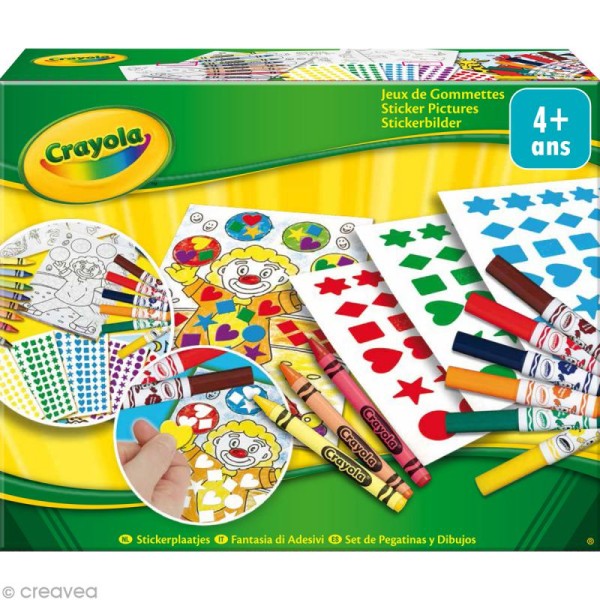 Kit jeux de gommettes - Crayola - Photo n°1