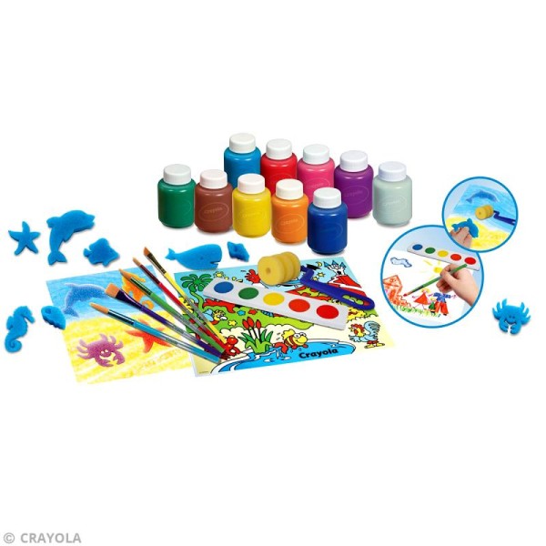 Mallette de peinture lavable Crayola avec accessoires - Photo n°2