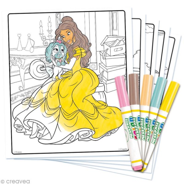 Kit coloriage magique Royaume des animaux - Disney Princess - Crayola Color Wonder - Photo n°2
