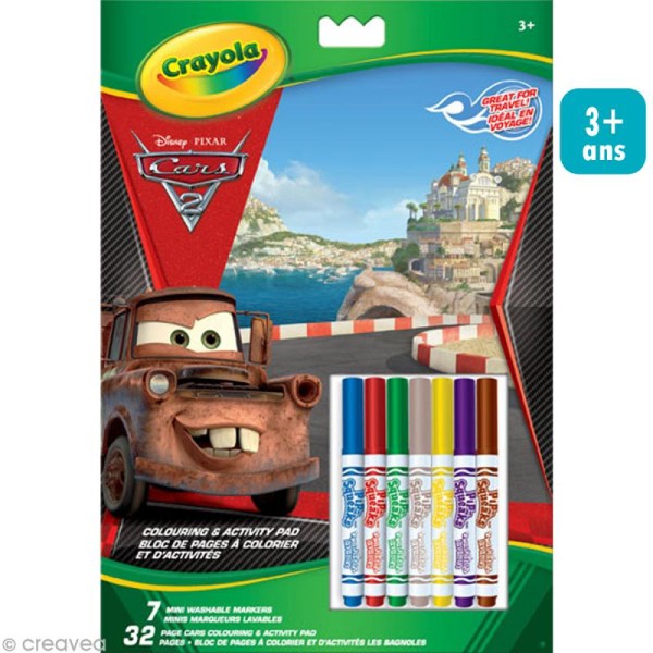 Kit coloriage Cars 2 Disney - Crayola - Photo n°1