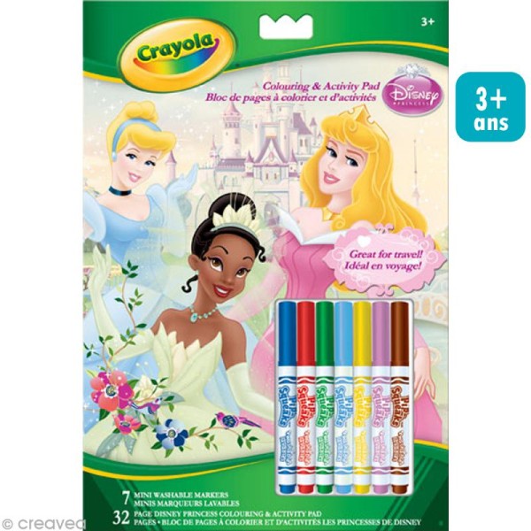 Kit coloriage princesses Disney - Crayola - Photo n°1
