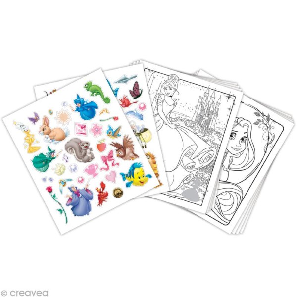 Kit coloriage et stickers Princesses Disney - Crayola Color'n Stickers - Photo n°2