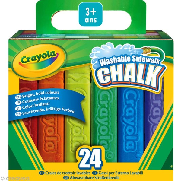 Kit craies lavables couleurs éclatantes - Crayola x 24 - Photo n°1