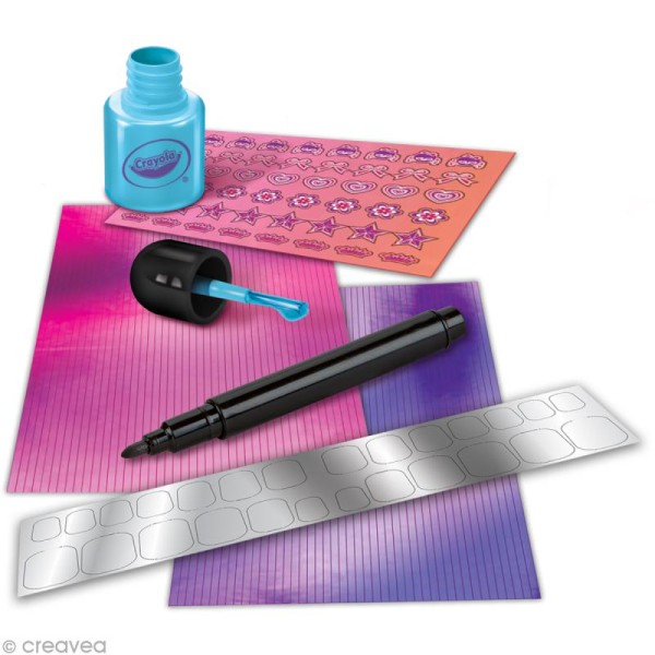 Kit déco ongles glamour - effet métalisé - Crayola Créations - Photo n°2