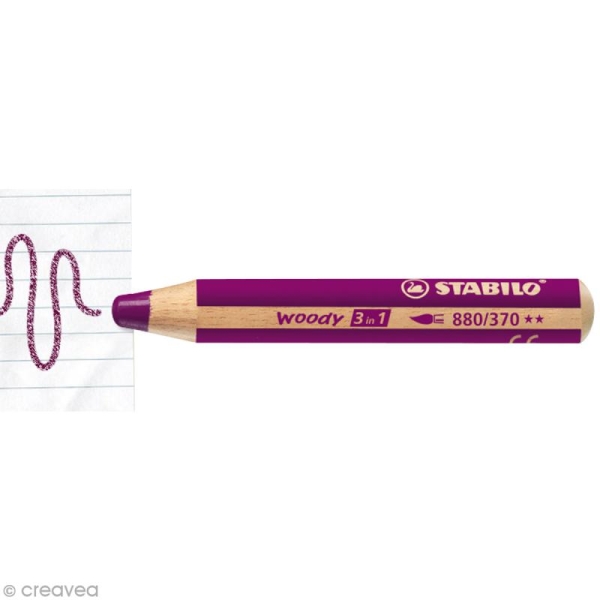 Crayon de couleur STABILO Woody - Pochette de 6 crayons - Photo n°2