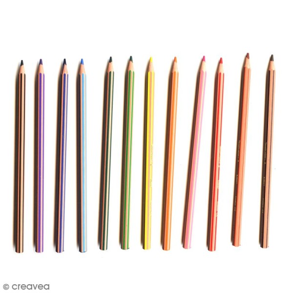Crayons de couleur Bic Kids Tropicolor - 12 crayons - Photo n°2