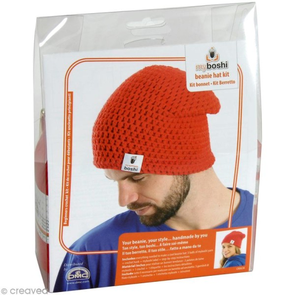 Kit crochet MyBoshi - Rouge - 1 bonnet - Photo n°1