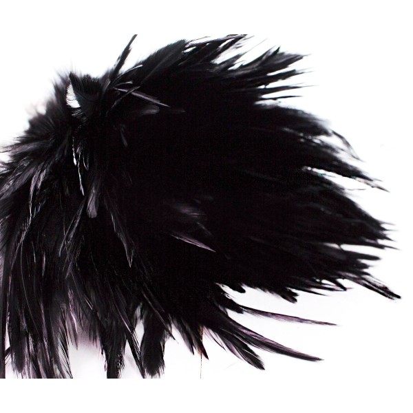 14pcs Naturel Noir de Plumes de Coq Pendentif Boucles d'oreilles Bijoux de la Chapellerie Selle Cost - Photo n°1