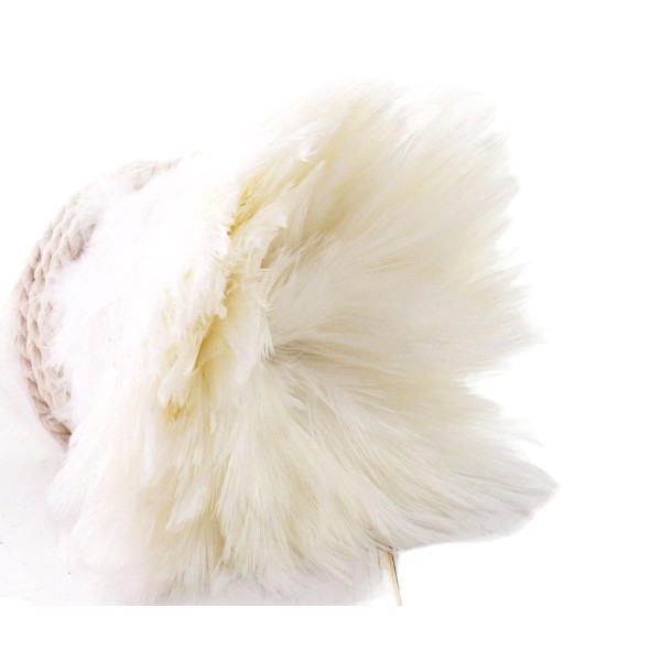 30 pcs Blanc Naturel Coq Plumes Pendentif Boucles d'oreilles Bijoux Chapellerie Selle Costume Dreamc - Photo n°1
