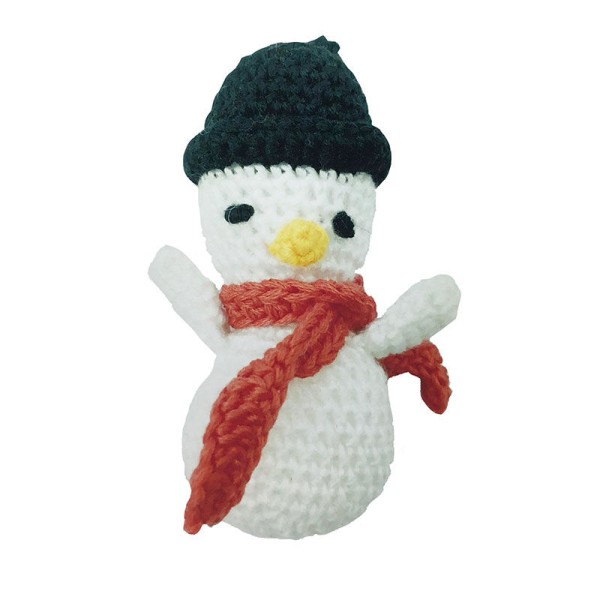 Blanc Noir Rouge Jaune Bonhomme de neige Jouet Crochet Accroché à Tricoter Kit Amigurumi BRICOLAGE E - Photo n°1