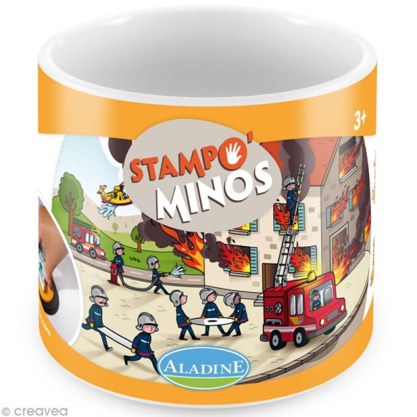 Kit 10 tampons Stampo'minos - Pompiers - Photo n°1