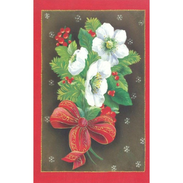 Image 3D Bouquet de Noël Format 12x18,5 cm pour creation d'un tableau tridimentionnel - Photo n°1