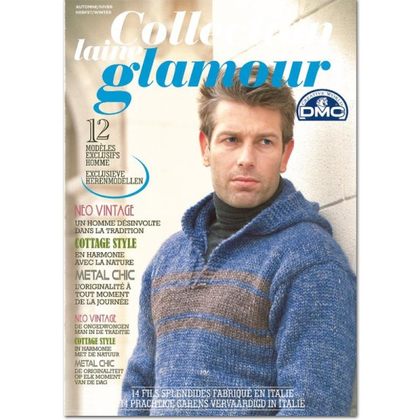 Catalogue tricot DMC - Laine glamour - Automne / hiver - 12 modèles hommes - Photo n°1