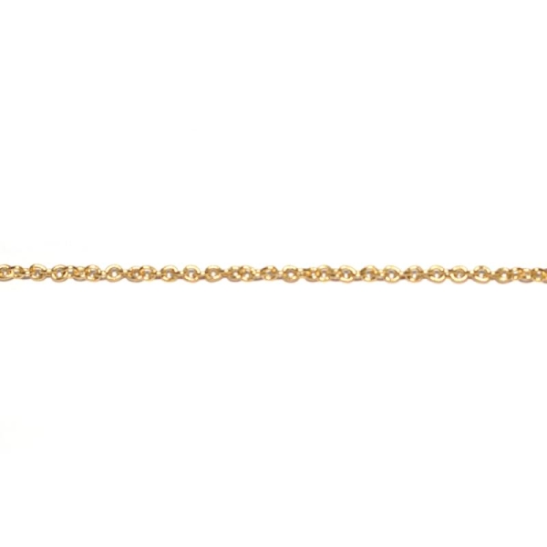 Fine chaine doré plaqué or (maille forçat 1mm) x10cm - Photo n°1