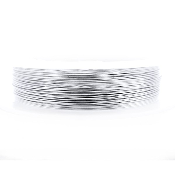 9m 30 10yrd Argent Enveloppé Artistique Aluminium Perles de l'Artisanat, de Bijoux en Fil d'Enrouler - Photo n°1