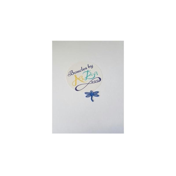 Estampe filigrane / breloque libellule bleue 10*12mm - Photo n°1