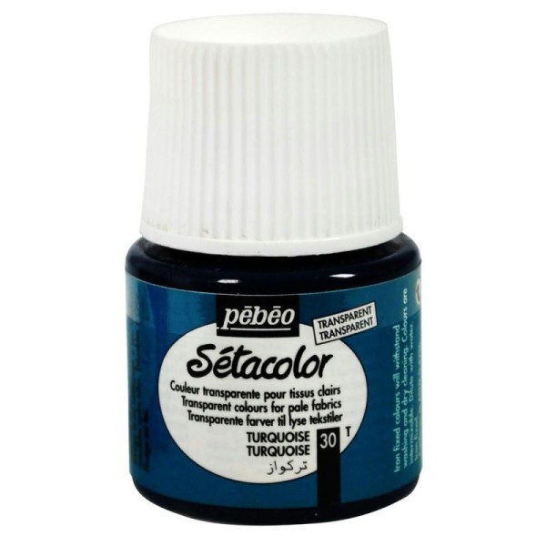 Setacolor tissus clairs flacon de 45 ml turquoise - Photo n°1