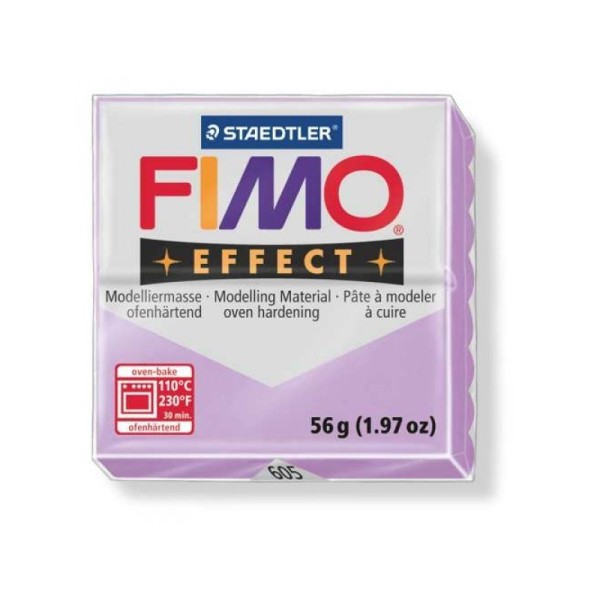 Pâte Fimo soft effect 56 gr mauve pastel n°605 - Photo n°1