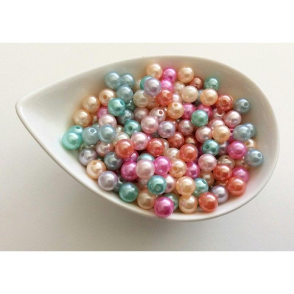 Perles Rondes Nacrées X40 - Photo n°1