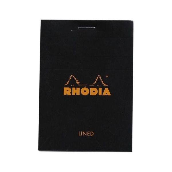 Bloc agrafé Rhodia A7 Black N 11 7,4x10,5cm 80f ligné 80g - Photo n°1