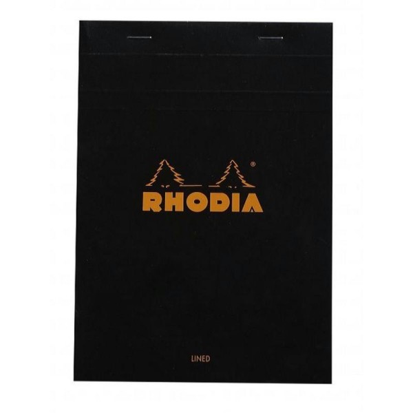 Bloc agrafé Rhodia A5 Black N 16 14,8x21cm 80F ligné + marge 80g - Photo n°1